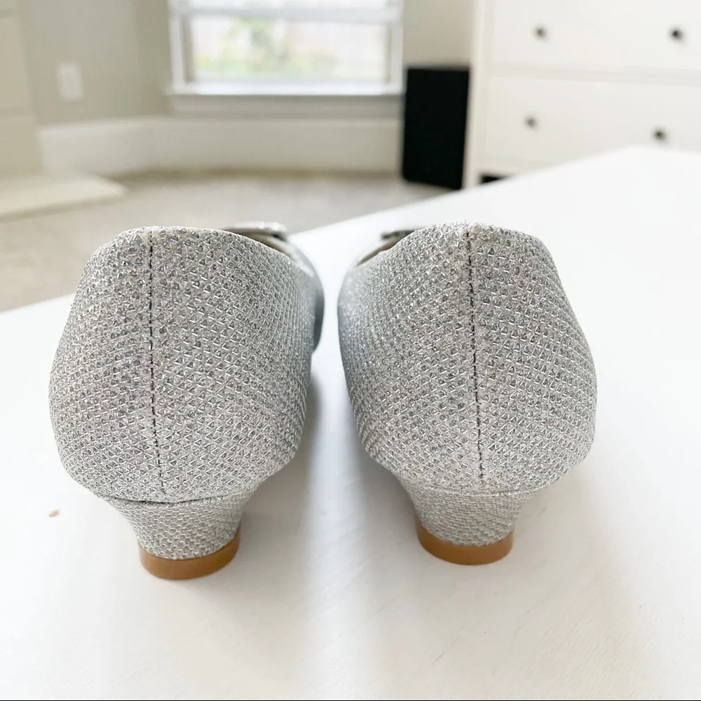 MarilynModa Silver Glitter Heels Jamie-K - Picture 3 of 10